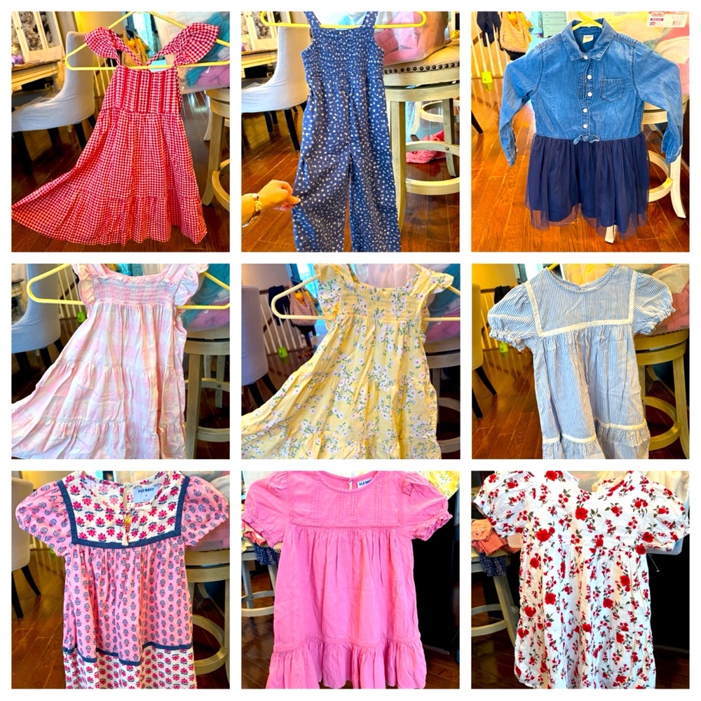 Lot of 9 Old Navy girls dresses (1 romper)
Size 4t excellent condition